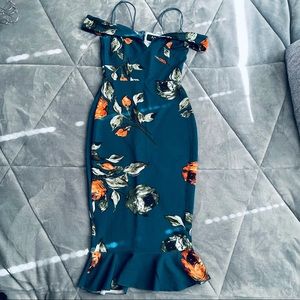 AX Paris Floral Bardot bodycon dress